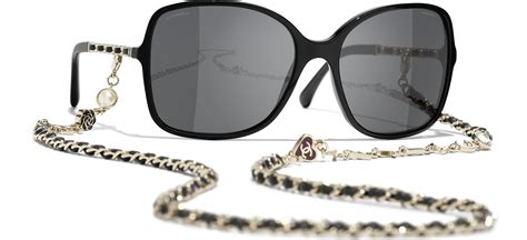 Square Sunglasses Acetate, Metal & Calfskin Black. Lenses: 